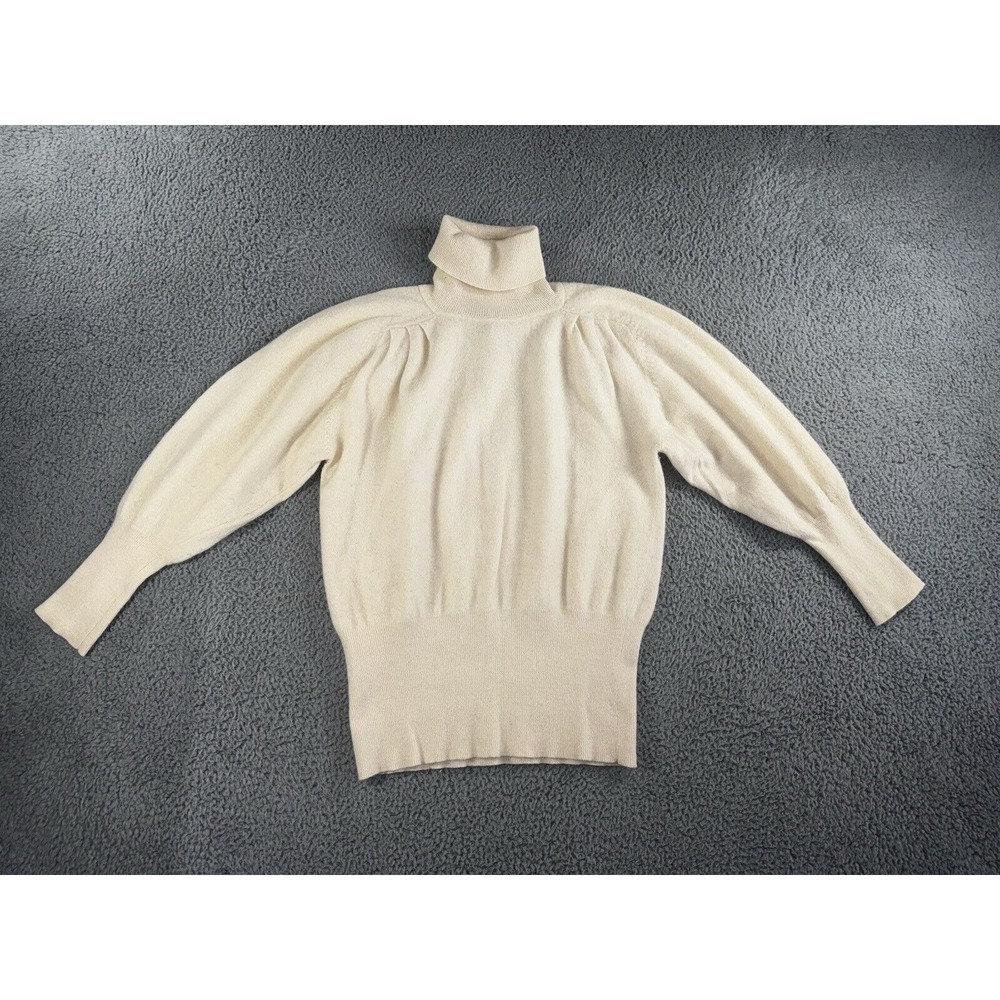 Semplice Turtleneck‎ Sweater Women Small Angora Wool Balloon Puff Sleeve